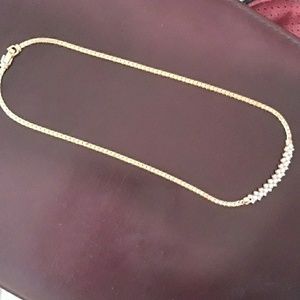 Gold Necklace With Diamonds